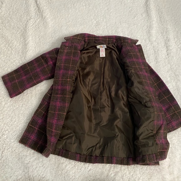 Circo 3T plaid button down wool blend toddler coat - Picture 3 of 9